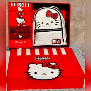🆕Hello Kitty Set - Mini Backpack, Glitter Card Wallet And Keychain by Sanrio
